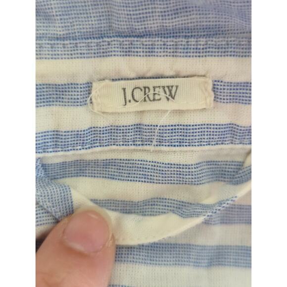J.Crew Womens Blue & White Stripe Cotton Collared Sleeveless Top Estimated Small - Picture 8 of 9